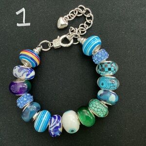 Lampwork Bead Charm Bracelet
